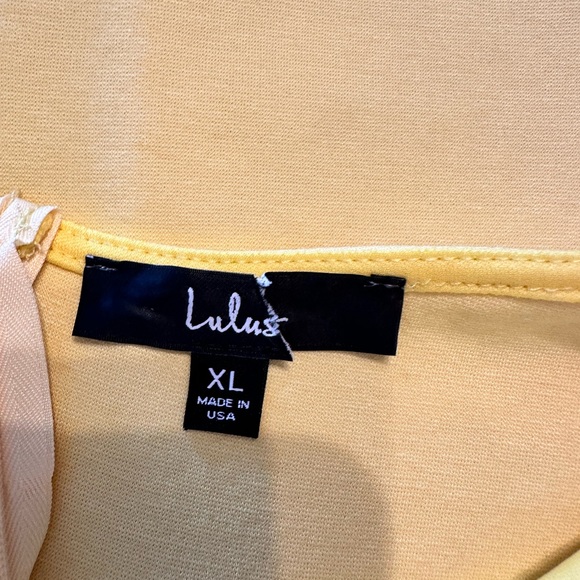 Lulus Don't Tell 'Em Bright Yellow Bodycon Midi Dress Size: XL - Picture 5 of 6